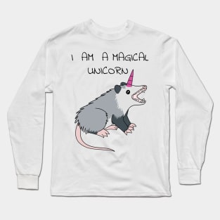 Opossum Unicorn Long Sleeve T-Shirt